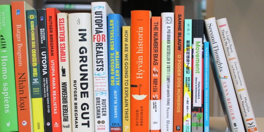 Impression shelf with books